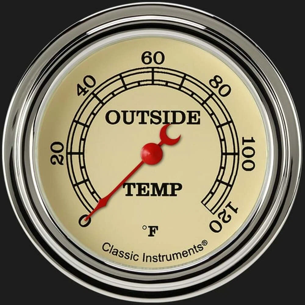 Vintage 2 5_8_ Outside Air Temp Gauge VT399SLF
